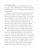 Critical Argument Analysis Paper