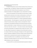 Individual Behavior and Communication Paper