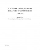 A Study of online Shopping Behaviors of Consumers in Yangon